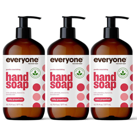 Everyone Liquid Hand Soap, 12.75 Ounce (Pack of 3), Lavender and Coconut, Plant-Based Cleanser with Pure Essential Oils - Concordia Style Boutique