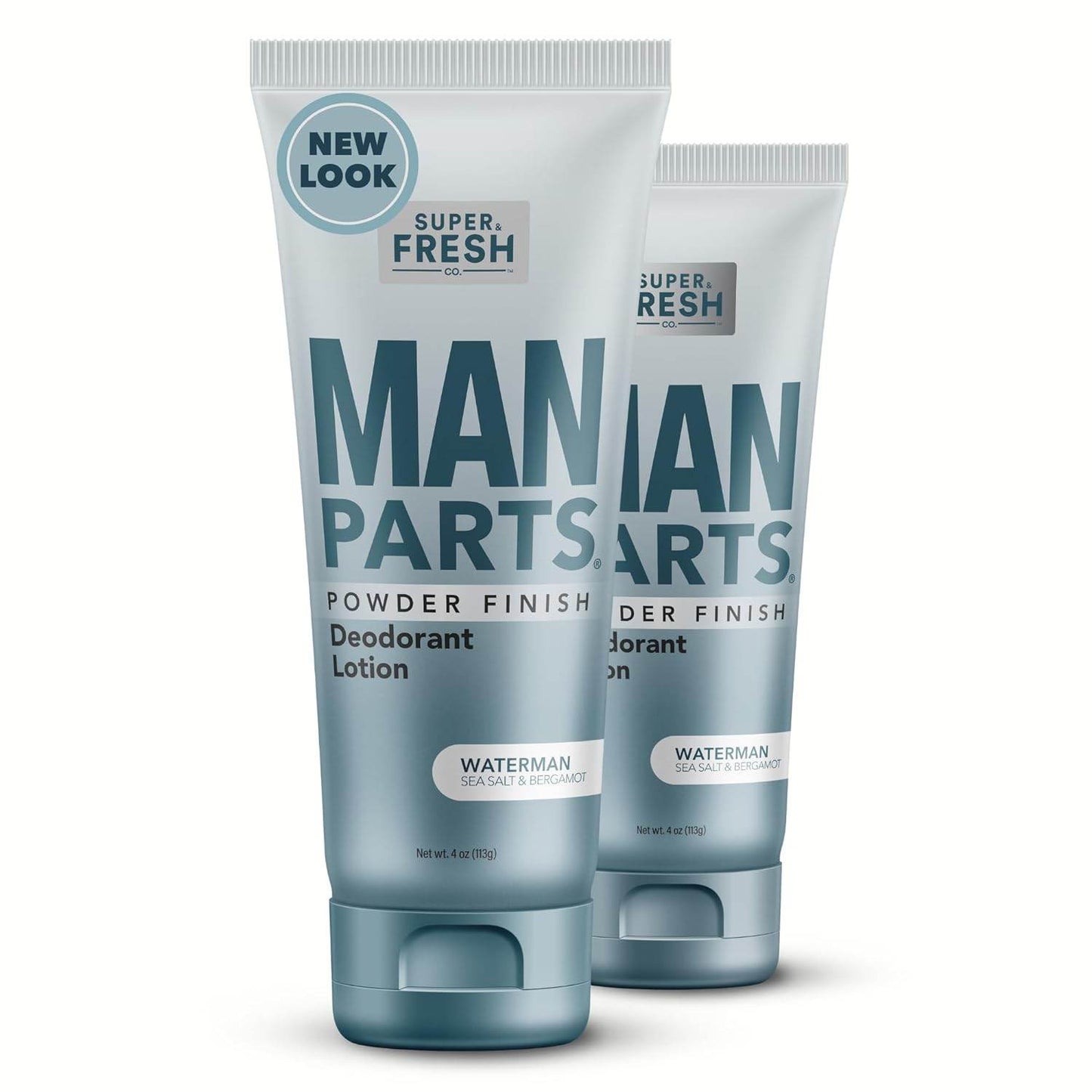 Man Parts - Deodorant for Men - POWDER LOTION - Men's Hygiene Cream for Groin, Butt, & Body - Fresh Control Odor, Anti Chafing, Stop Itch, Absorb Sweat - Aluminum Free - 4 oz Tube - Concordia Style Boutique