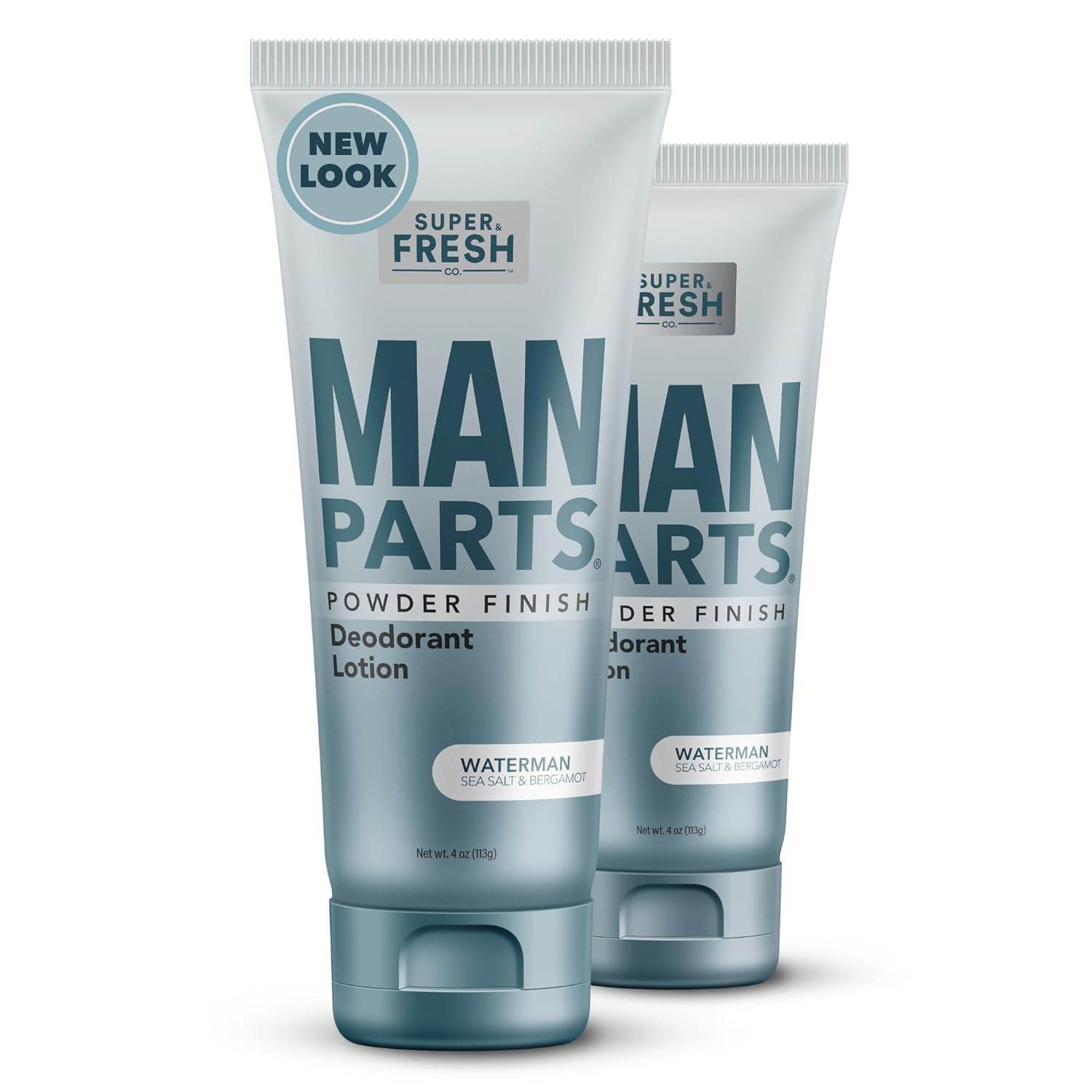 Man Parts - Deodorant for Men - POWDER LOTION - Men's Hygiene Cream for Groin, Butt, & Body - Fresh Control Odor, Anti Chafing, Stop Itch, Absorb Sweat - Aluminum Free - 4 oz Tube - Concordia Style Boutique