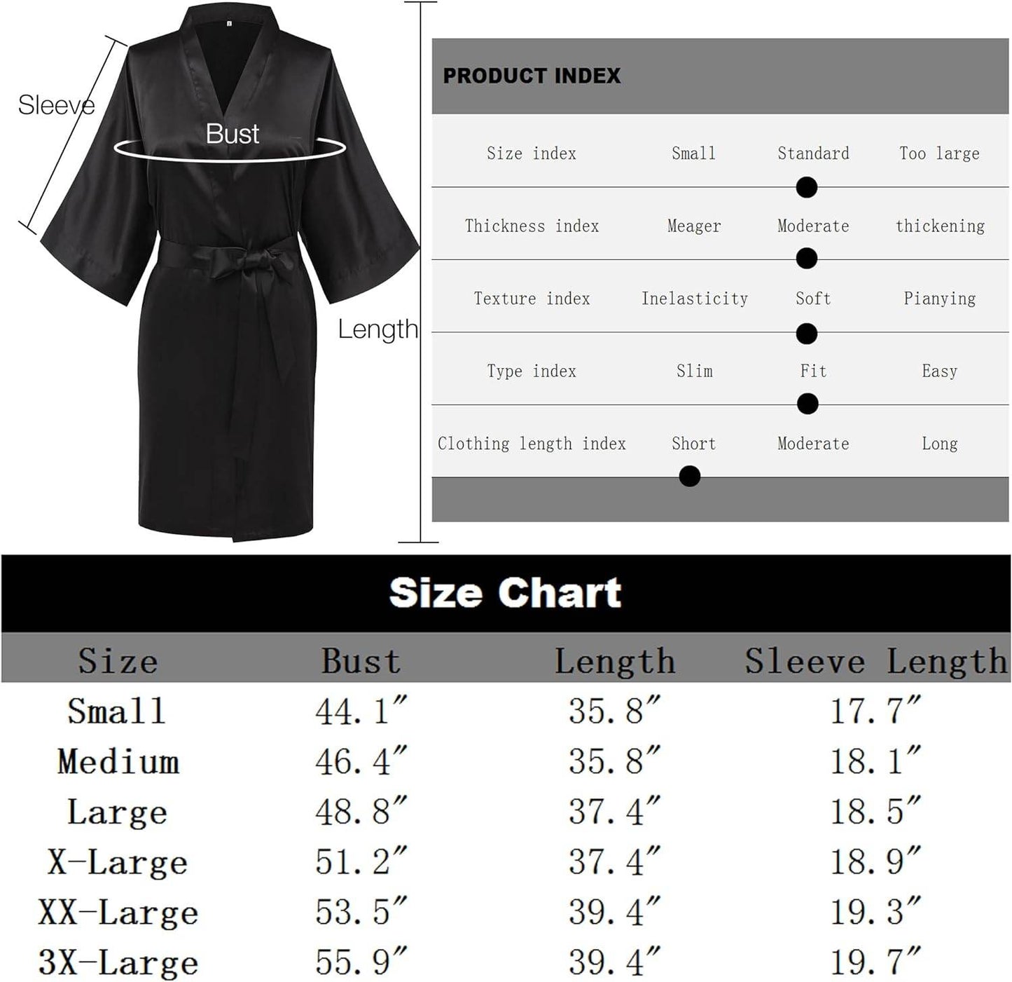 The Bund Women's Satin Robes Bride Bridesmaid Lace Short Silk Wedding Party Lightweight Bathrobe Soft Sleepwear S-XXXL - Concordia Style Boutique