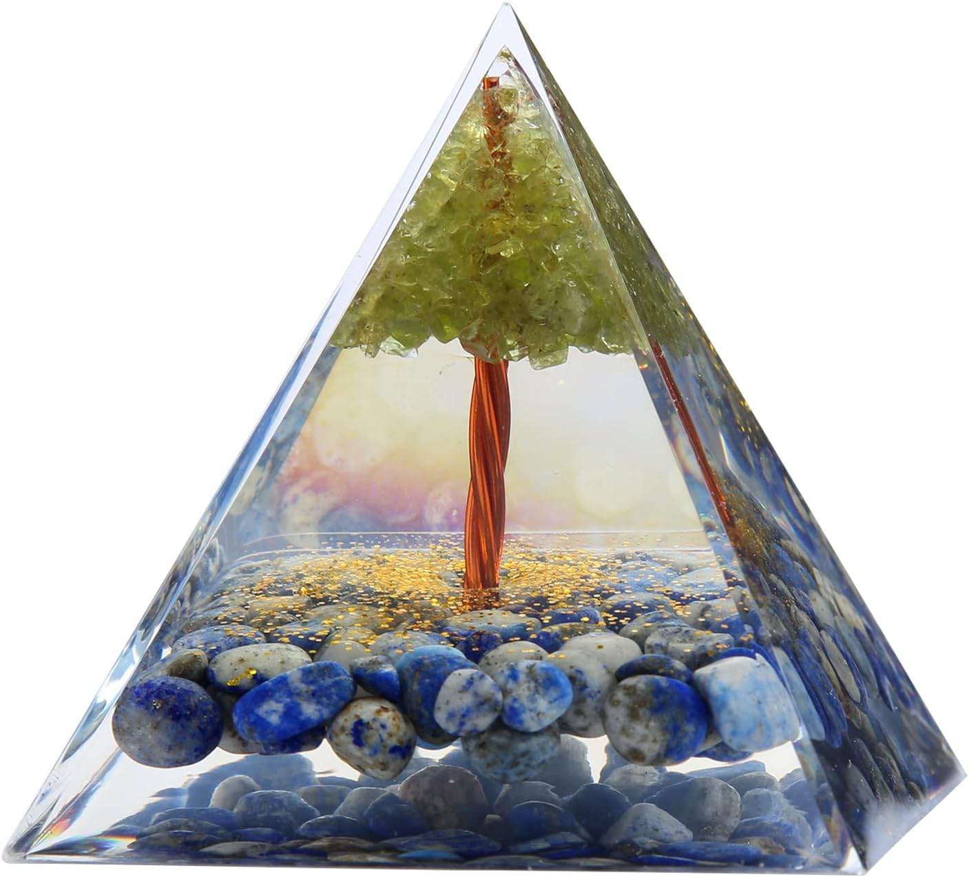 Orgone Pyramid for Positive Energy, Crystal Pyramid Orgonite Pyramid Protection - Concordia Style Boutique