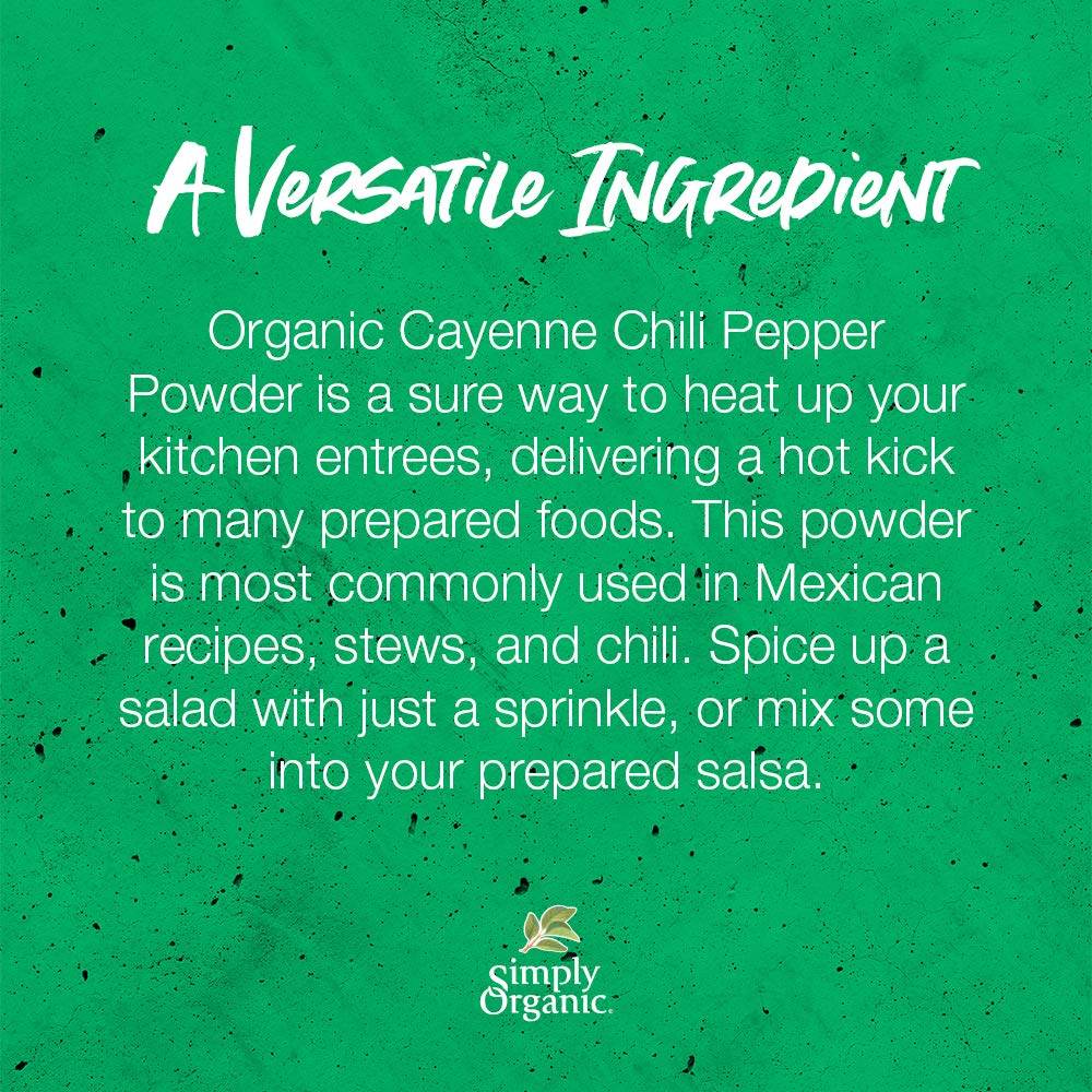 Simply Organic Cayenne Pepper, 2.89 Ounce, Pure, Organic Cayenne Peppers, No GMO's, Kosher Certified - Concordia Style Boutique
