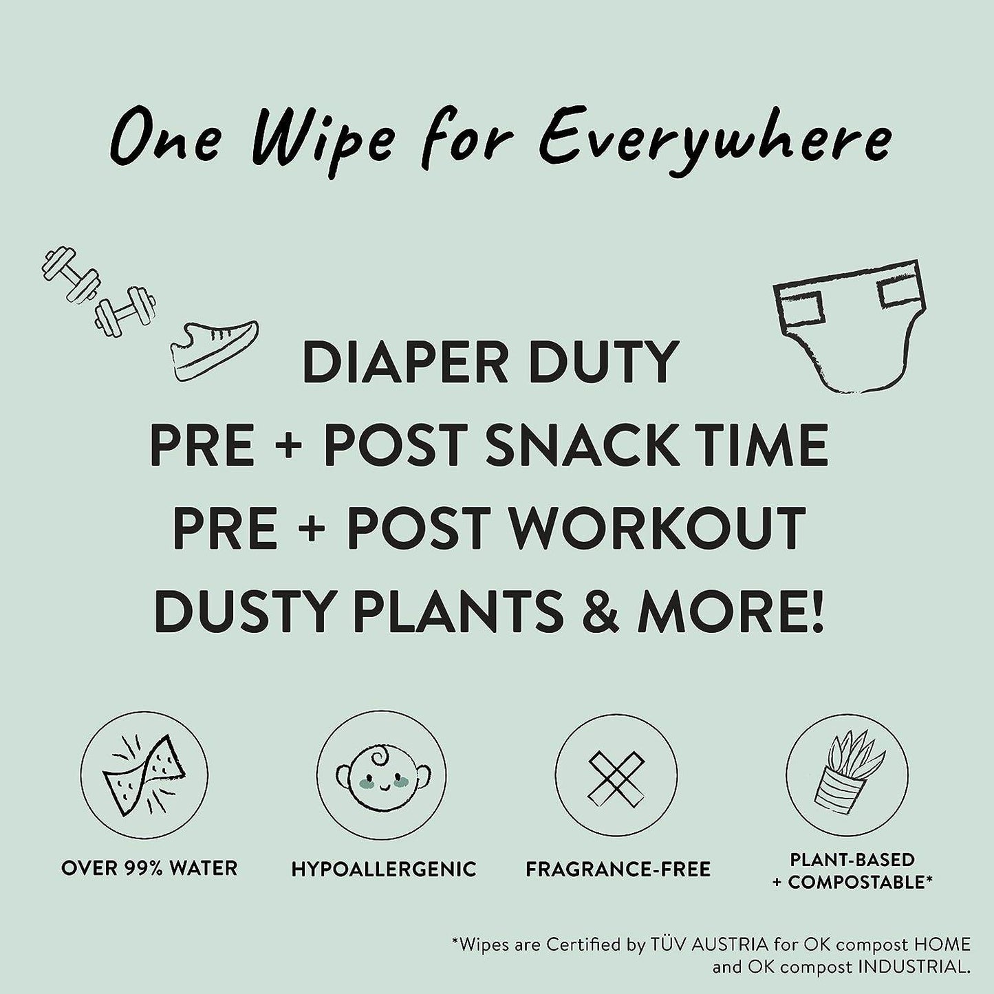 The Honest Company Clean Conscious Wipes | 99% Water, Compostable, Plant-Based, Baby Wipes | Hypoallergenic, EWG Verified | Geo Mood, 288 Count - Concordia Style Boutique