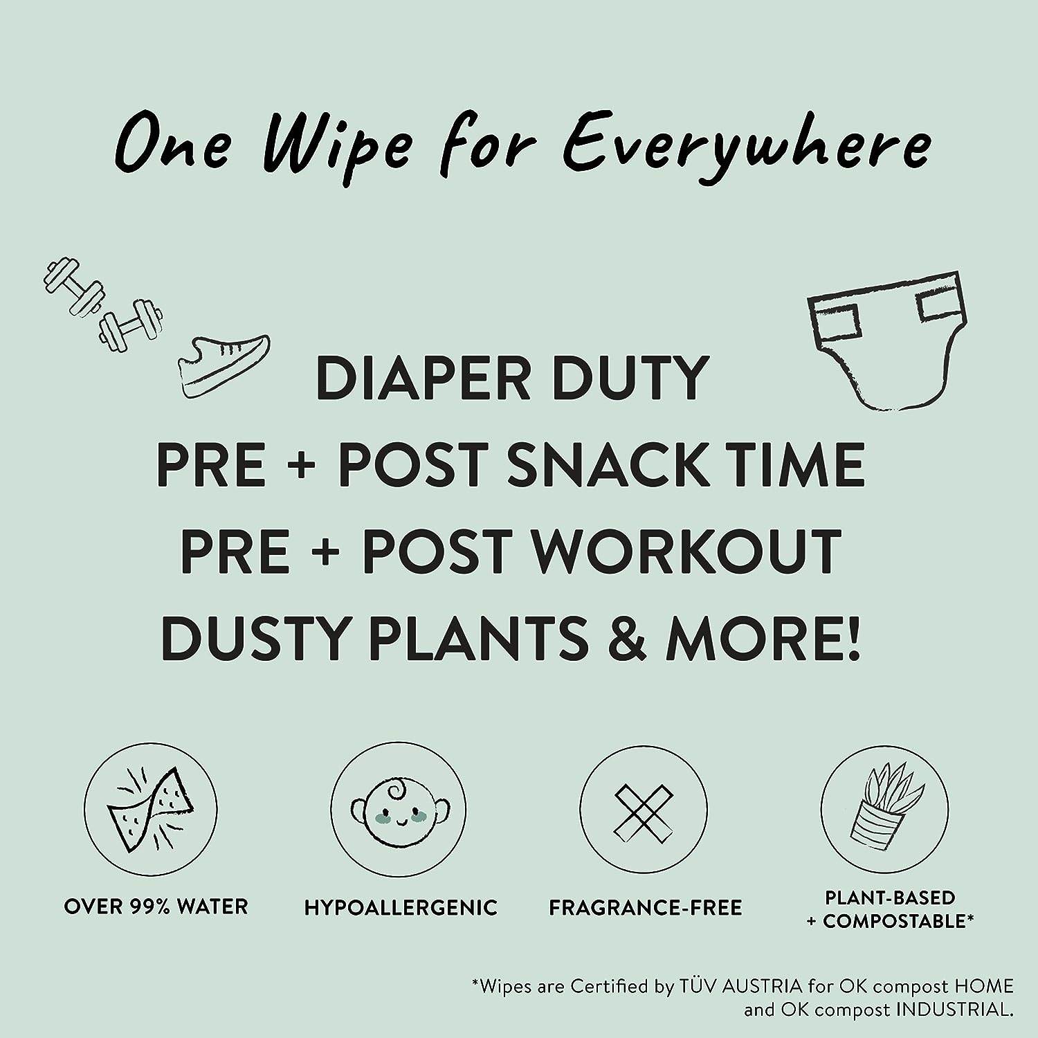 The Honest Company Clean Conscious Wipes | 99% Water, Compostable, Plant-Based, Baby Wipes | Hypoallergenic, EWG Verified | Geo Mood, 288 Count - Concordia Style Boutique
