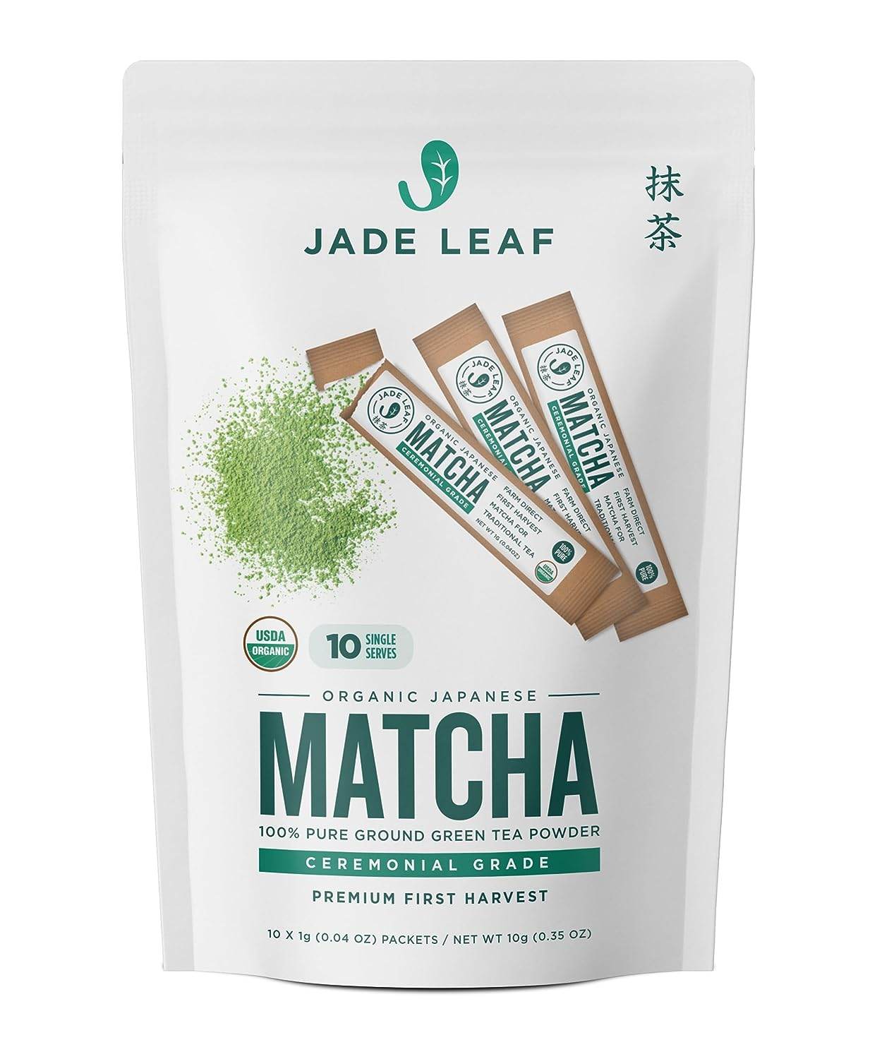 Jade Leaf Matcha Organic Green Tea Powder - Culinary Grade Premium Second Harvest - Authentic Japanese Origin (1.06 Ounce Pouch) - Concordia Style Boutique