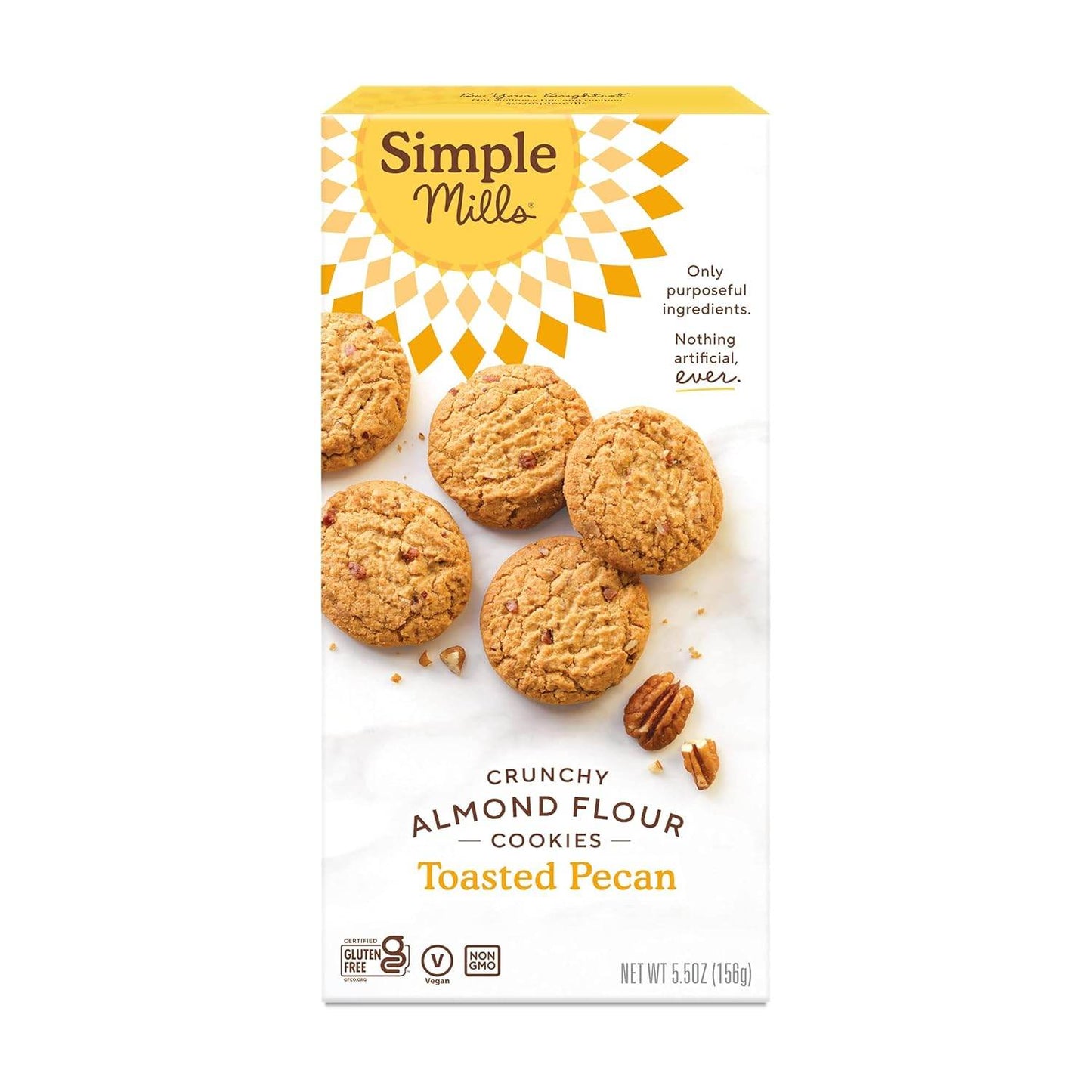 Simple Mills Almond Flour Crunchy Cookies, Chocolate Chip - Gluten Free, Vegan, Healthy Snacks, Made with Organic Coconut Oil, 5.5 Ounce (Pack of 1) - Concordia Style Boutique