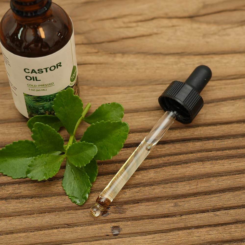 Castor Oil Organic Cold Pressed Unrefined(2oz),100% Pure Natural Jamaican Black Castor Oil for Hair Growth, eyelashes and eyebrows,Skin Moisturizer & Hair Treatment Starter Kit - Concordia Style Boutique