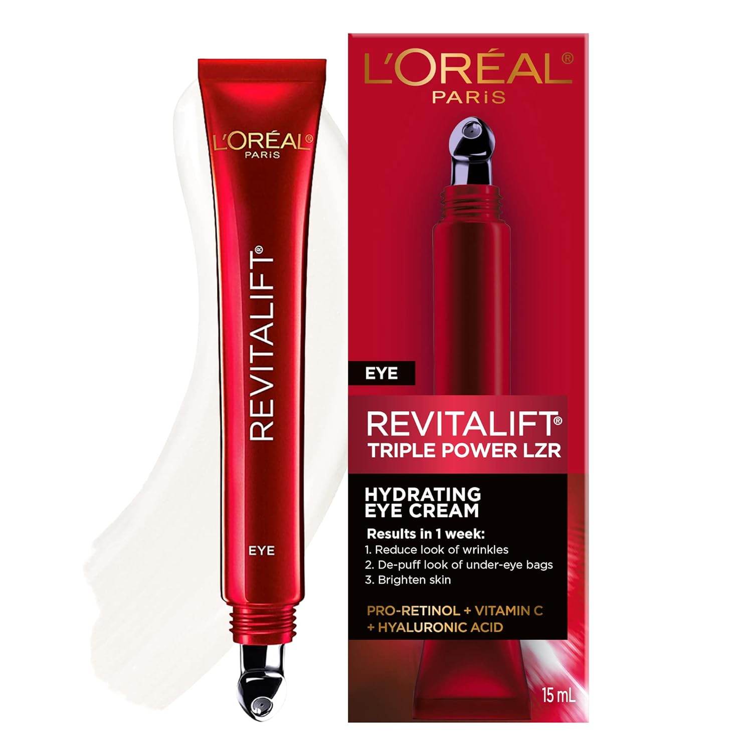 L'Oreal Paris Revitalift Triple Power Anti-Aging Eye Cream, Pro Retinol, Hyaluronic Acid & Vitamin C, Reduce Wrinkles & Puffiness 0.5 fl. oz. - Concordia Style Boutique