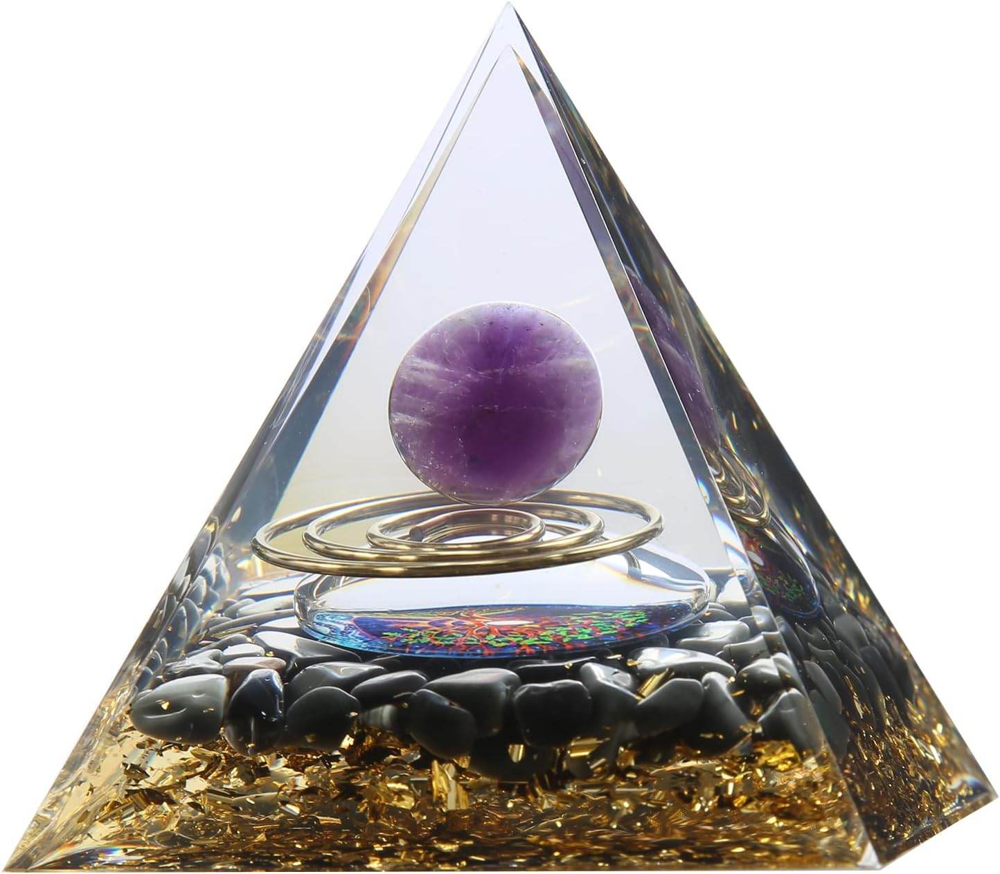 Orgone Pyramid for Positive Energy, Crystal Pyramid Orgonite Pyramid Protection - Concordia Style Boutique