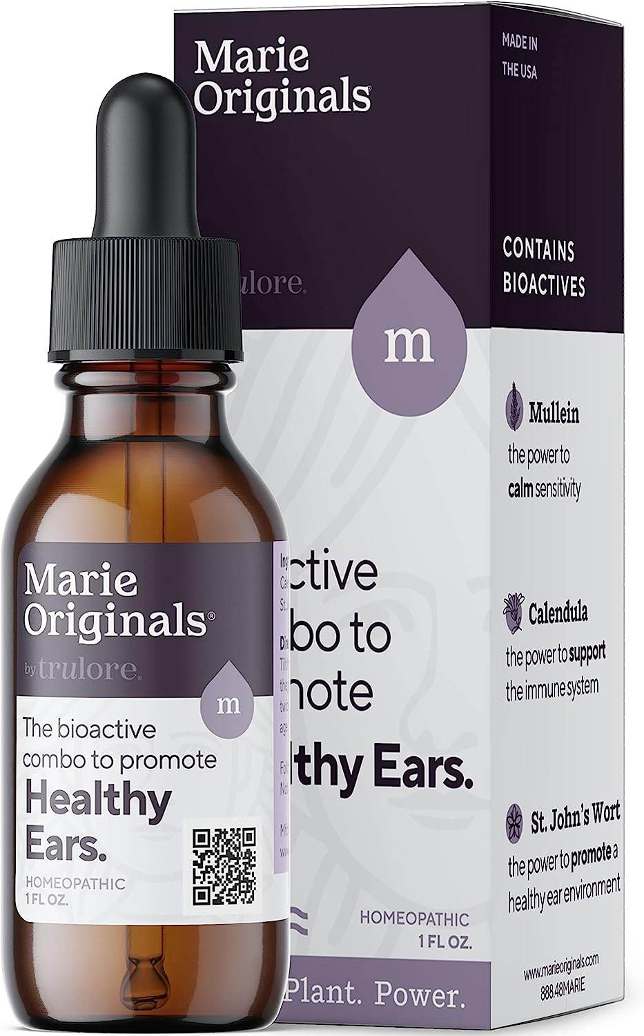 Organic Ear Oil for Earache Irritation, All Natural Eardrops for Infection Prevention, Swimmer's Ear and Wax Removal - Kids, Adults, Baby, Dog Earache Remedy - with Mullein, Garlic | Marie Originals - Concordia Style Boutique
