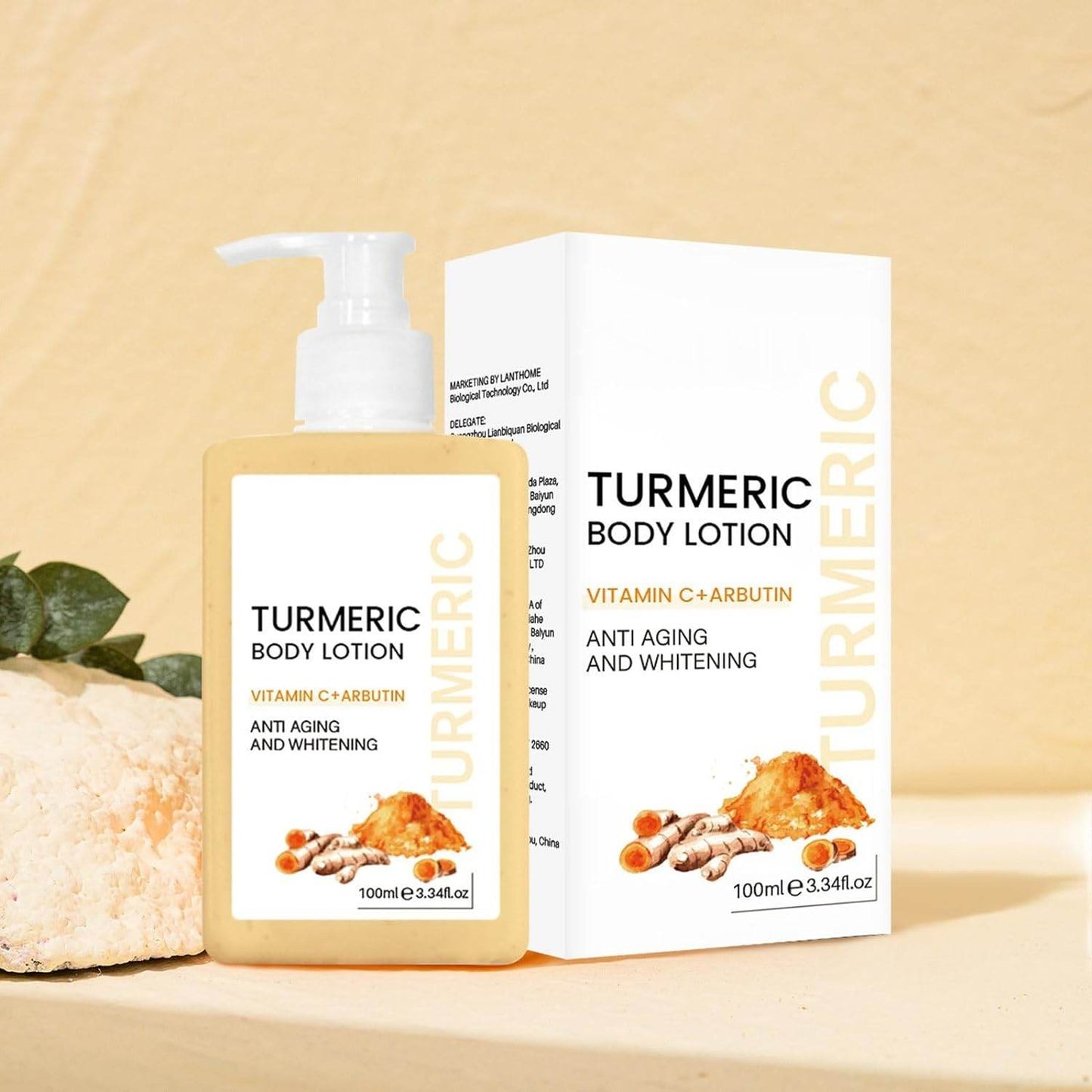Turmeric Body Moisturising For Women & Men Body Care Product Peach Lotion (White, One Size) - Concordia Style Boutique