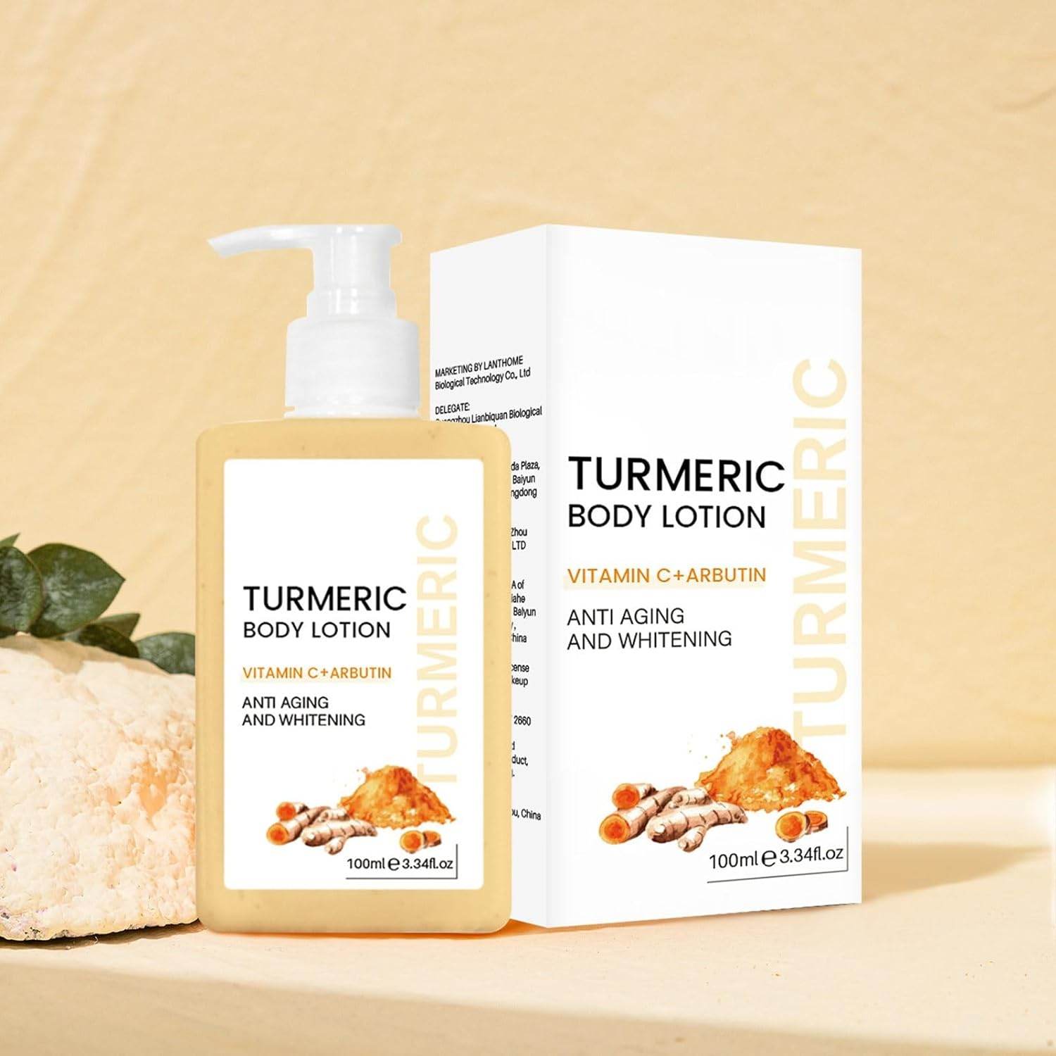 Turmeric Body Moisturising For Women & Men Body Care Product Peach Lotion (White, One Size) - Concordia Style Boutique
