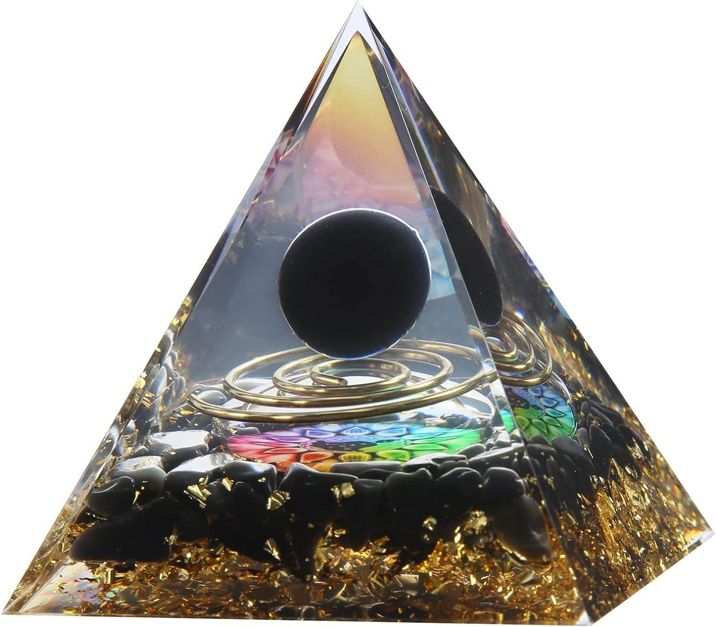Orgone Pyramid for Positive Energy, Crystal Pyramid Orgonite Pyramid Protection - Concordia Style Boutique