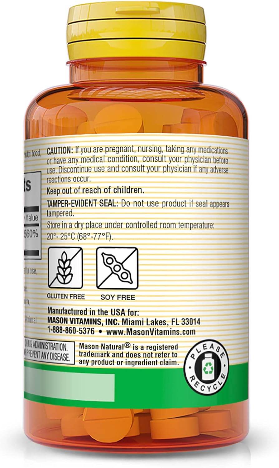 Vitamin C 500 mg - Supports Healthy Immune System, Antioxidant and Essential Nutrient, 100 Tablets - Concordia Style Boutique