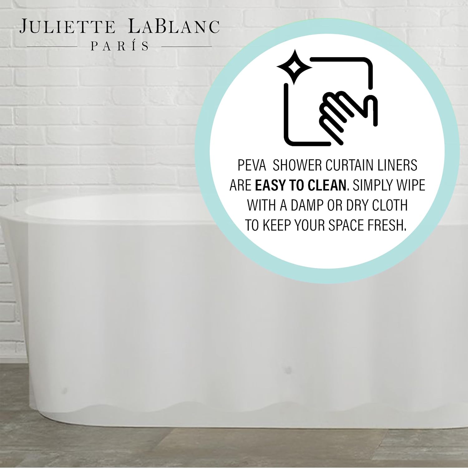 Juliette LaBlanc- Chloride Free -Biodegradable PEVA 72" x 72" Peva Shower Curtain Liner, Clear - Premium Shower Curtain Liner from Juliette LaBlanc - Just $16.97! Shop now at Concordia Style Boutique