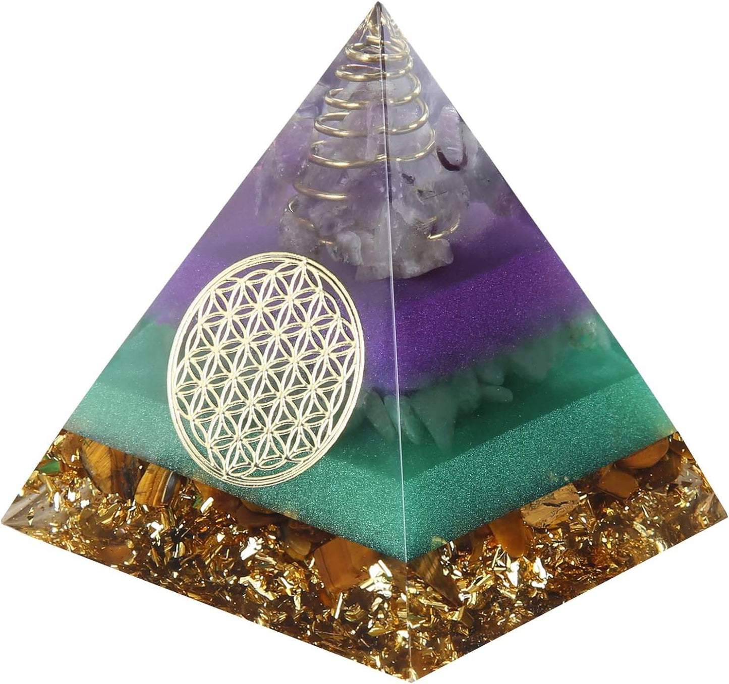 Orgone Pyramid for Positive Energy, Crystal Pyramid Orgonite Pyramid Protection - Concordia Style Boutique