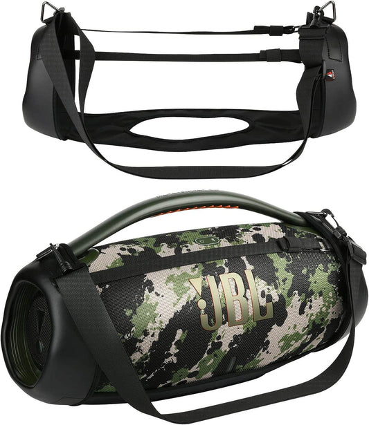 Travel Carrying Strap for JBL Boombox 3/Boombox 3 Wi-Fi Waterproof Portable Bluetooth Speaker, TXEsign Shoulder Strap with Two Side Covers Travel Carrying Pouch for JBL Boombox 3 (Black) - Concordia Style Boutique