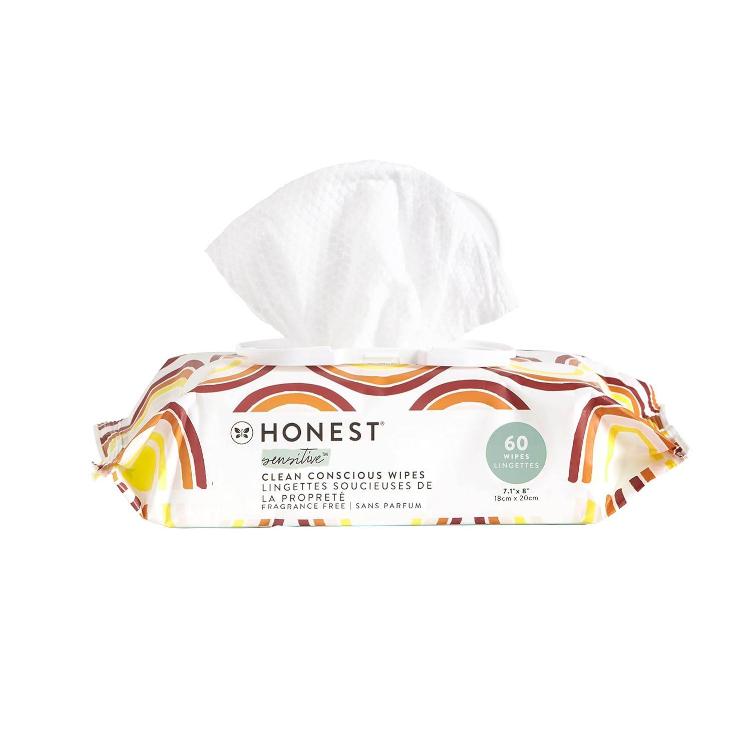 The Honest Company Clean Conscious Wipes | 99% Water, Compostable, Plant-Based, Baby Wipes | Hypoallergenic, EWG Verified | Geo Mood, 288 Count - Concordia Style Boutique