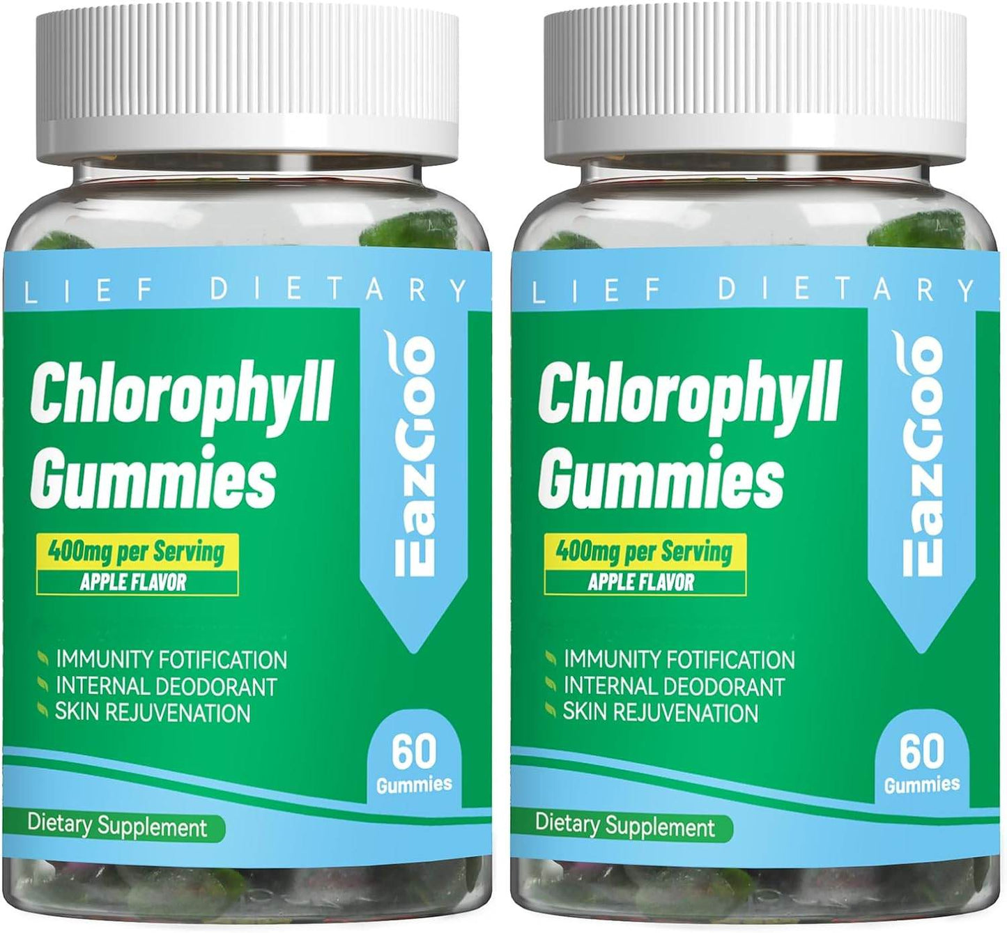 Chlorophyll Gummies with Apple Cider Vinegar Ashwagandha Vitamins Magnesium Gummies, Vegan Chlorophyll - 60 Count - Concordia Style Boutique