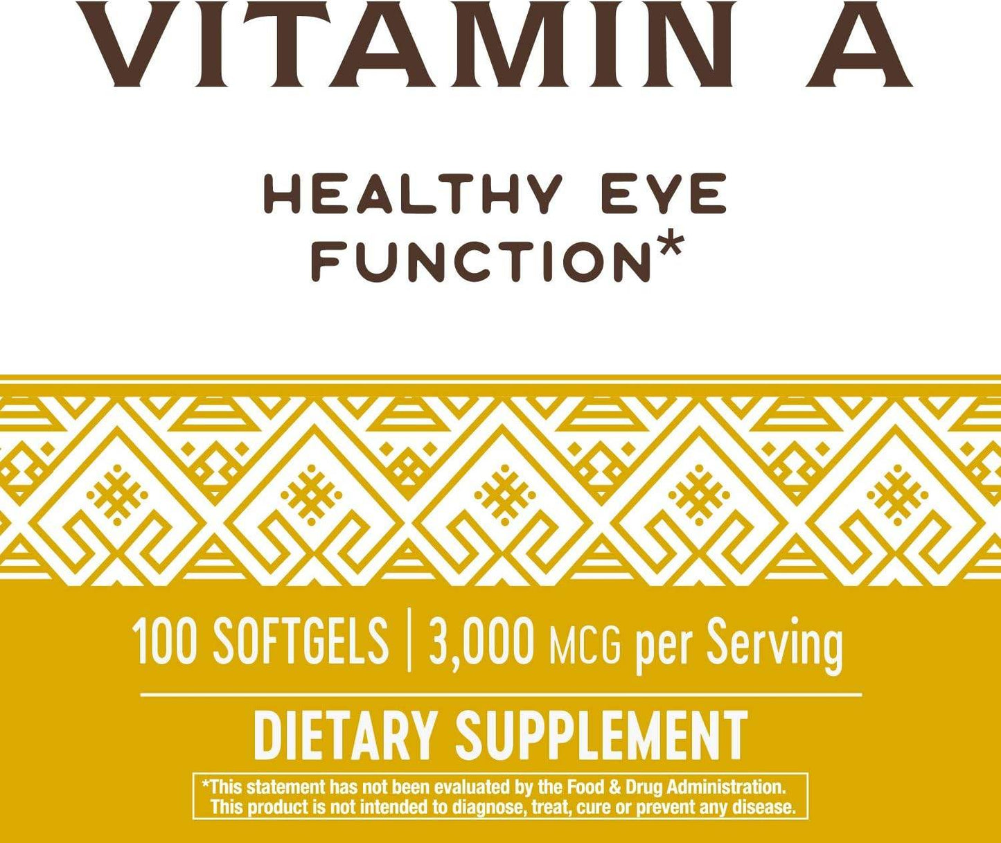 Nature's Way Vitamin A, 3,000 mcg per serving, 100 Softgels - Concordia Style Boutique