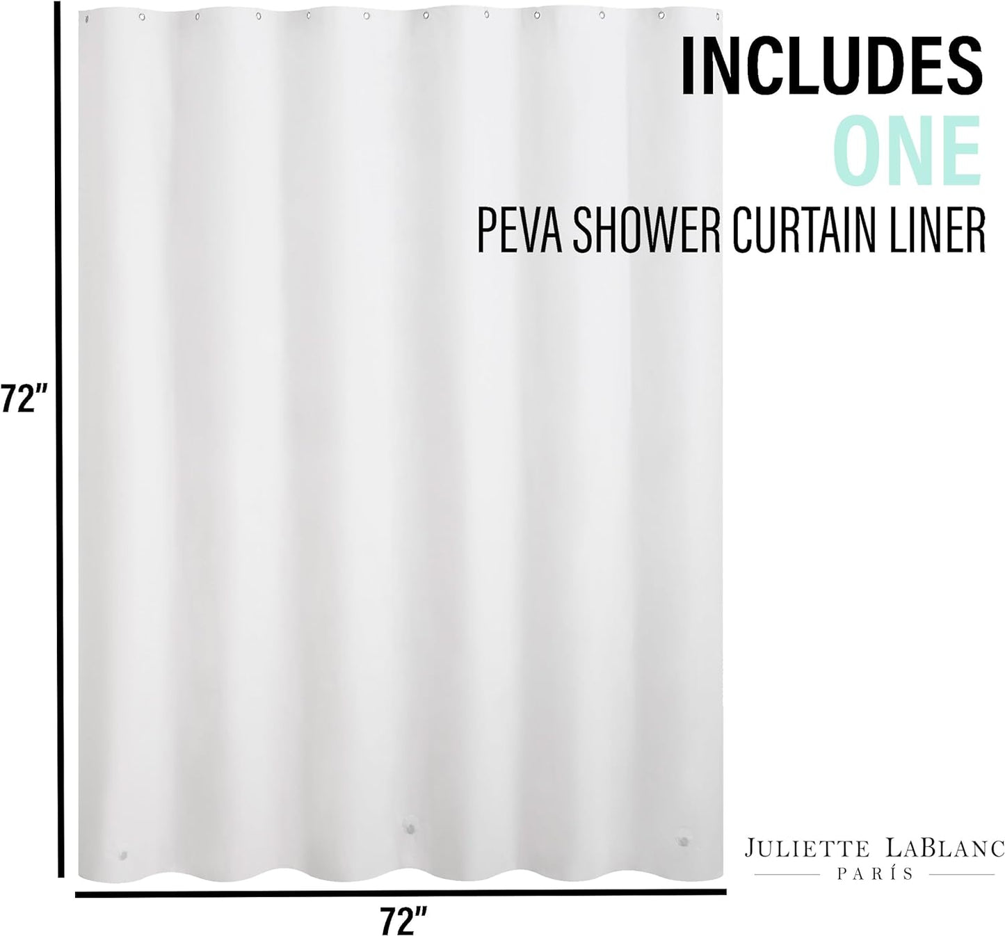 Juliette LaBlanc- Chloride Free -Biodegradable PEVA 72" x 72" Peva Shower Curtain Liner, Clear - Premium Shower Curtain Liner from Juliette LaBlanc - Just $16.97! Shop now at Concordia Style Boutique