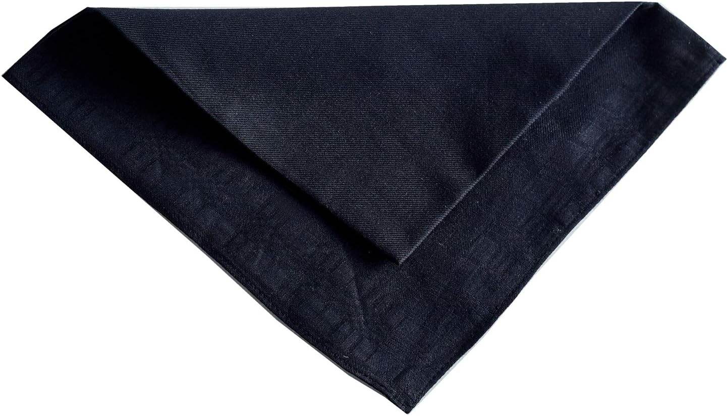 Men's Handkerchiefs,100% Soft Cotton,Black Hankie,Pack of 6 - Concordia Style Boutique
