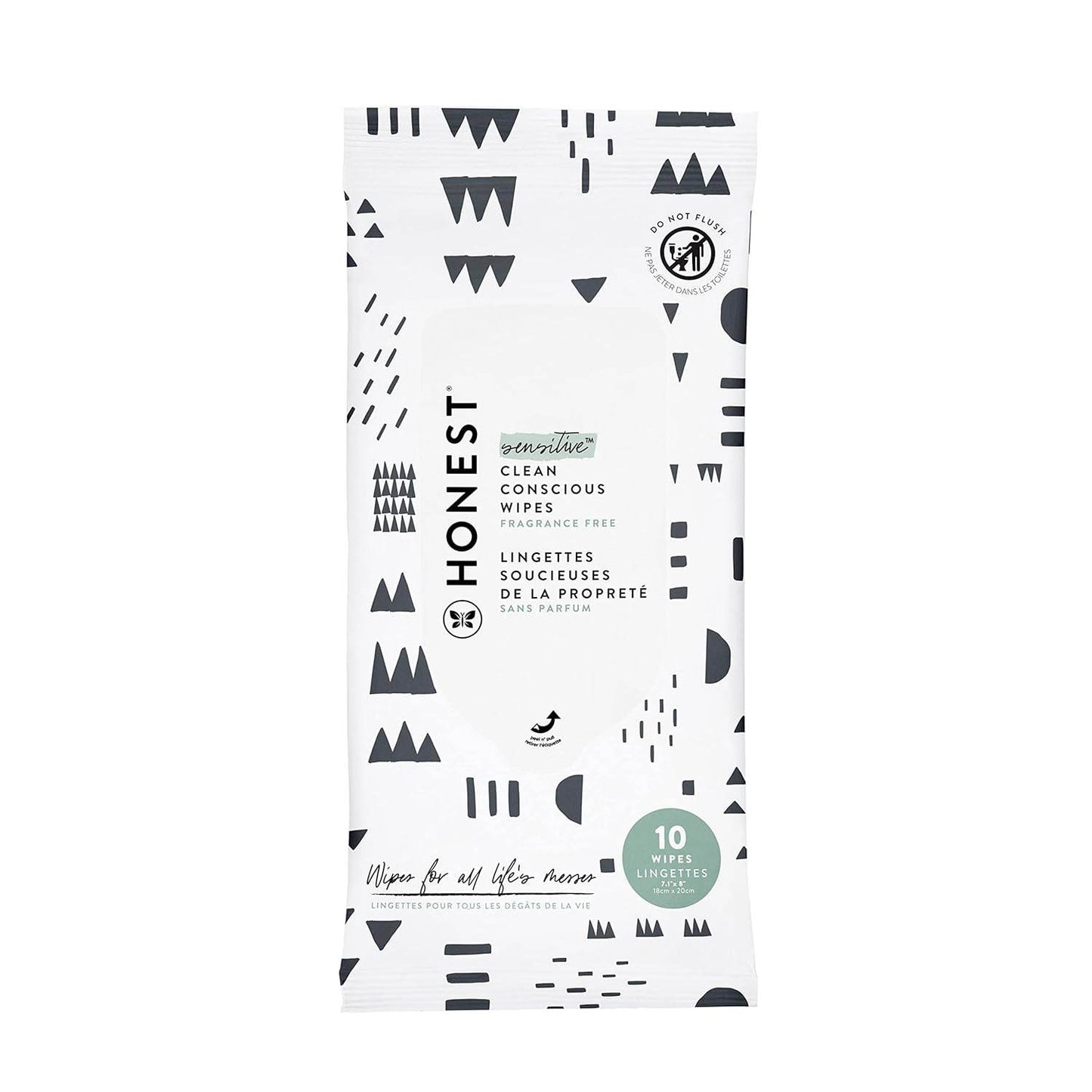 The Honest Company Clean Conscious Wipes | 99% Water, Compostable, Plant-Based, Baby Wipes | Hypoallergenic, EWG Verified | Geo Mood, 288 Count - Concordia Style Boutique