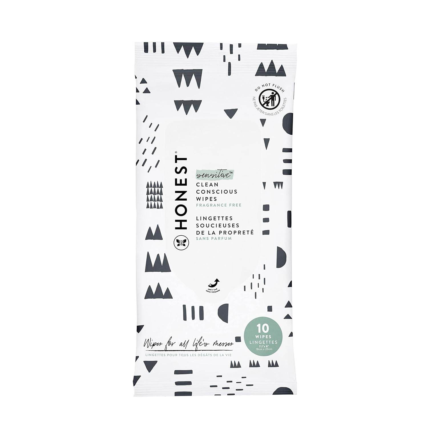 The Honest Company Clean Conscious Wipes | 99% Water, Compostable, Plant-Based, Baby Wipes | Hypoallergenic, EWG Verified | Geo Mood, 288 Count - Concordia Style Boutique