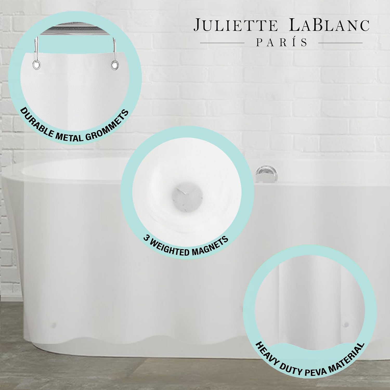 Juliette LaBlanc- Chloride Free -Biodegradable PEVA 72" x 72" Peva Shower Curtain Liner, Clear - Premium Shower Curtain Liner from Juliette LaBlanc - Just $16.97! Shop now at Concordia Style Boutique