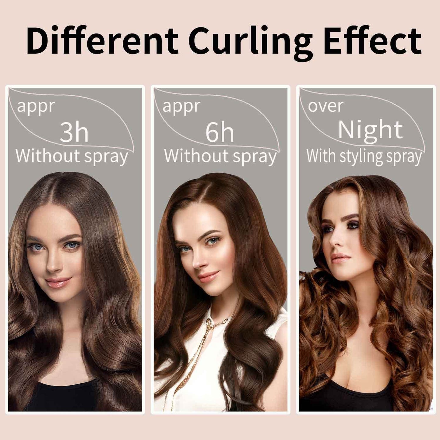 Satin Heatless Hair Curler,Hair Rollers for Curls with Claw Clip,Soft Rubber Curling Rod Headband,Heatless Set Sleep in Overnight (Pink) - Concordia Style Boutique