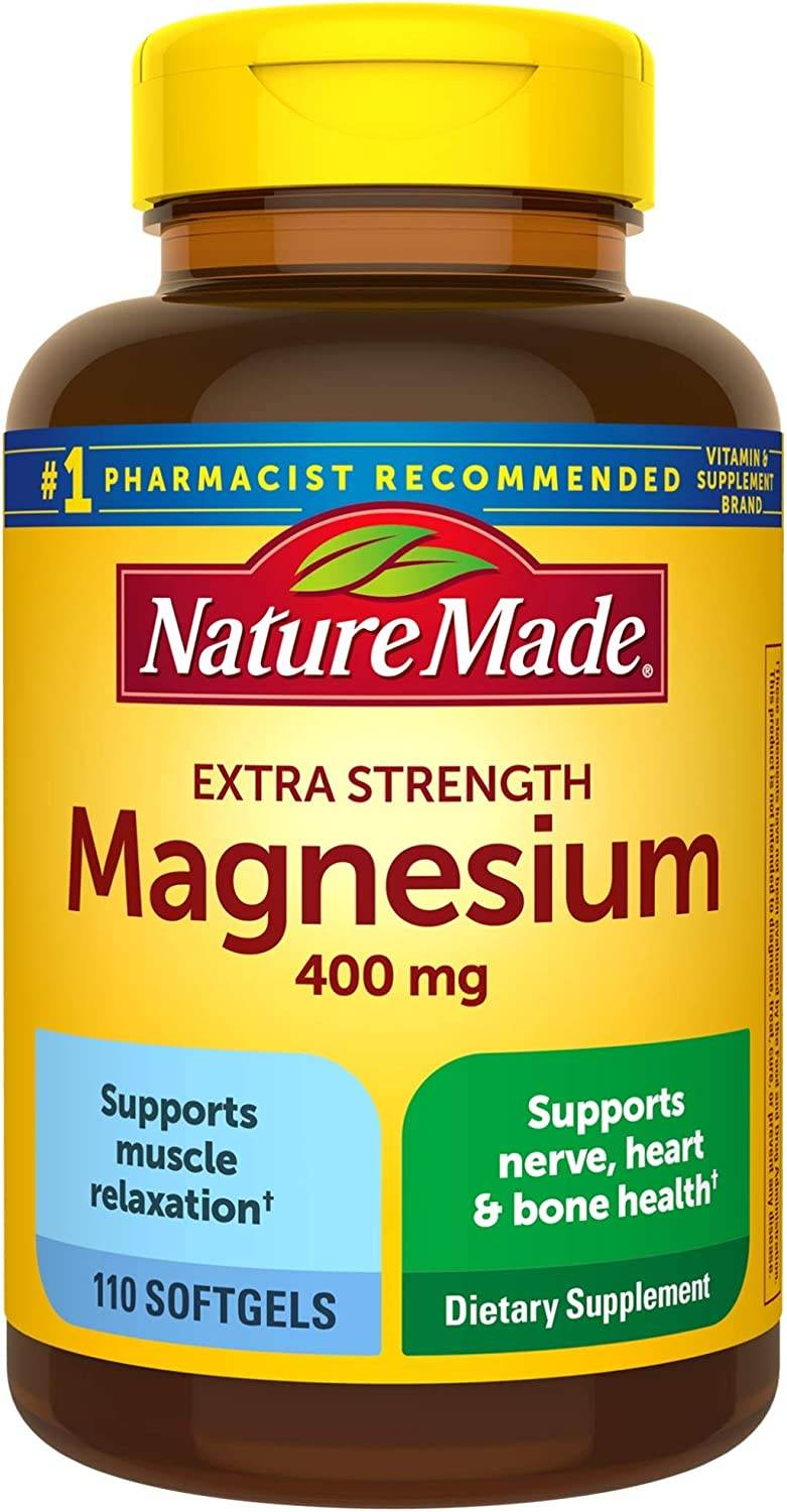 Nature Made Extra Strength Magnesium Oxide 400 mg, Dietary Supplement for Muscle Support, 110 Count - Concordia Style Boutique