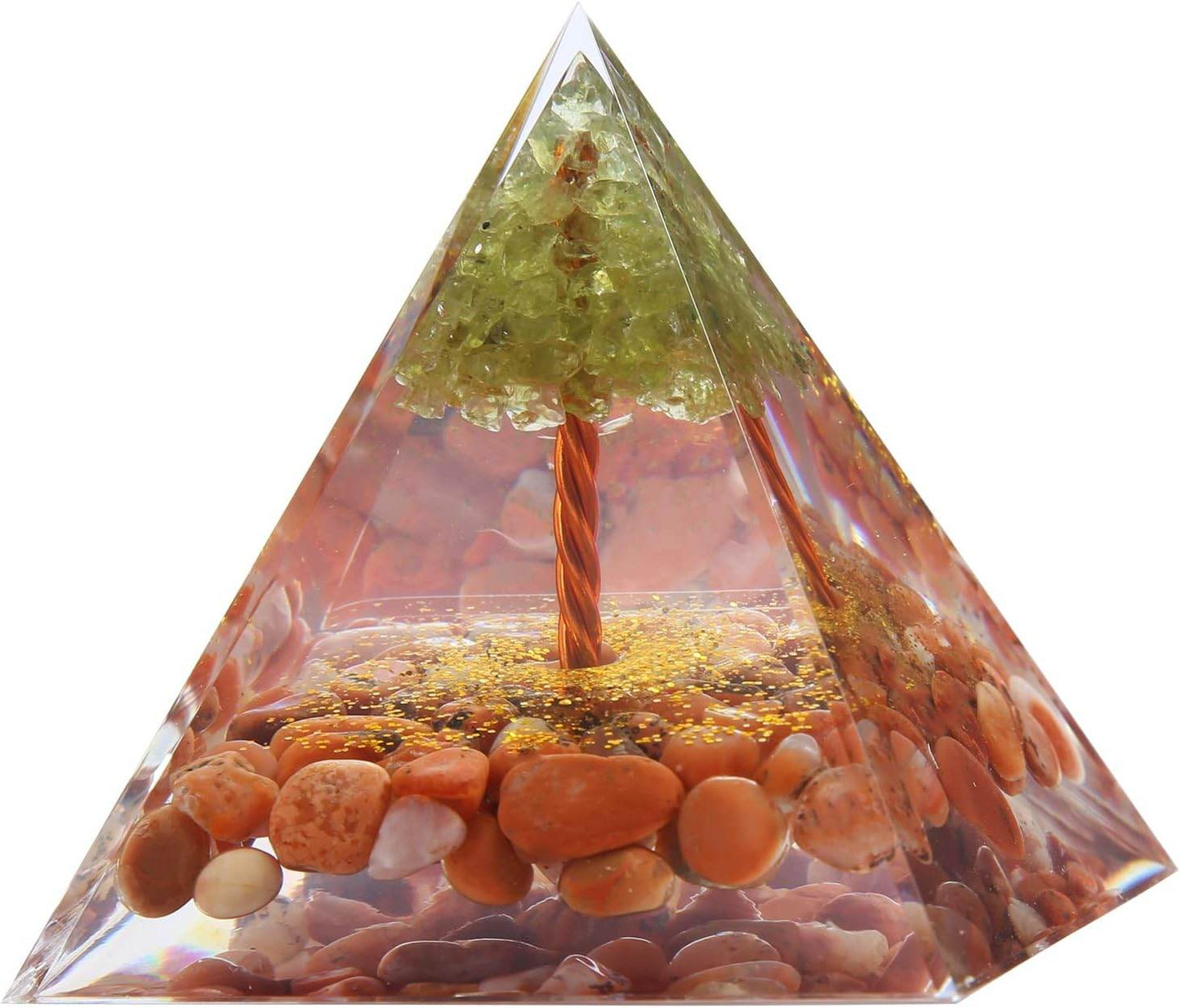 Orgone Pyramid for Positive Energy, Crystal Pyramid Orgonite Pyramid Protection - Concordia Style Boutique