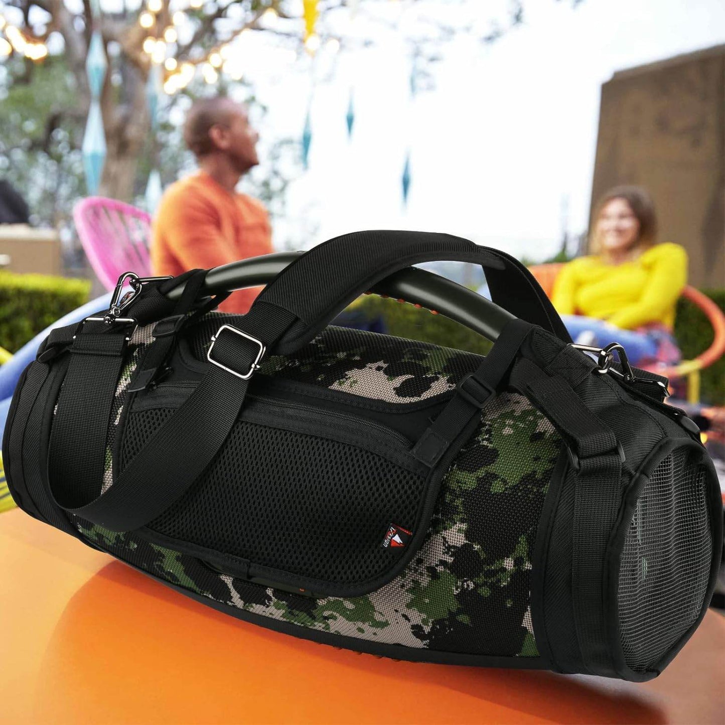 Travel Carrying Strap for JBL Boombox 3/Boombox 3 Wi-Fi Waterproof Portable Bluetooth Speaker, TXEsign Shoulder Strap with Two Side Covers Travel Carrying Pouch for JBL Boombox 3 (Black) - Concordia Style Boutique