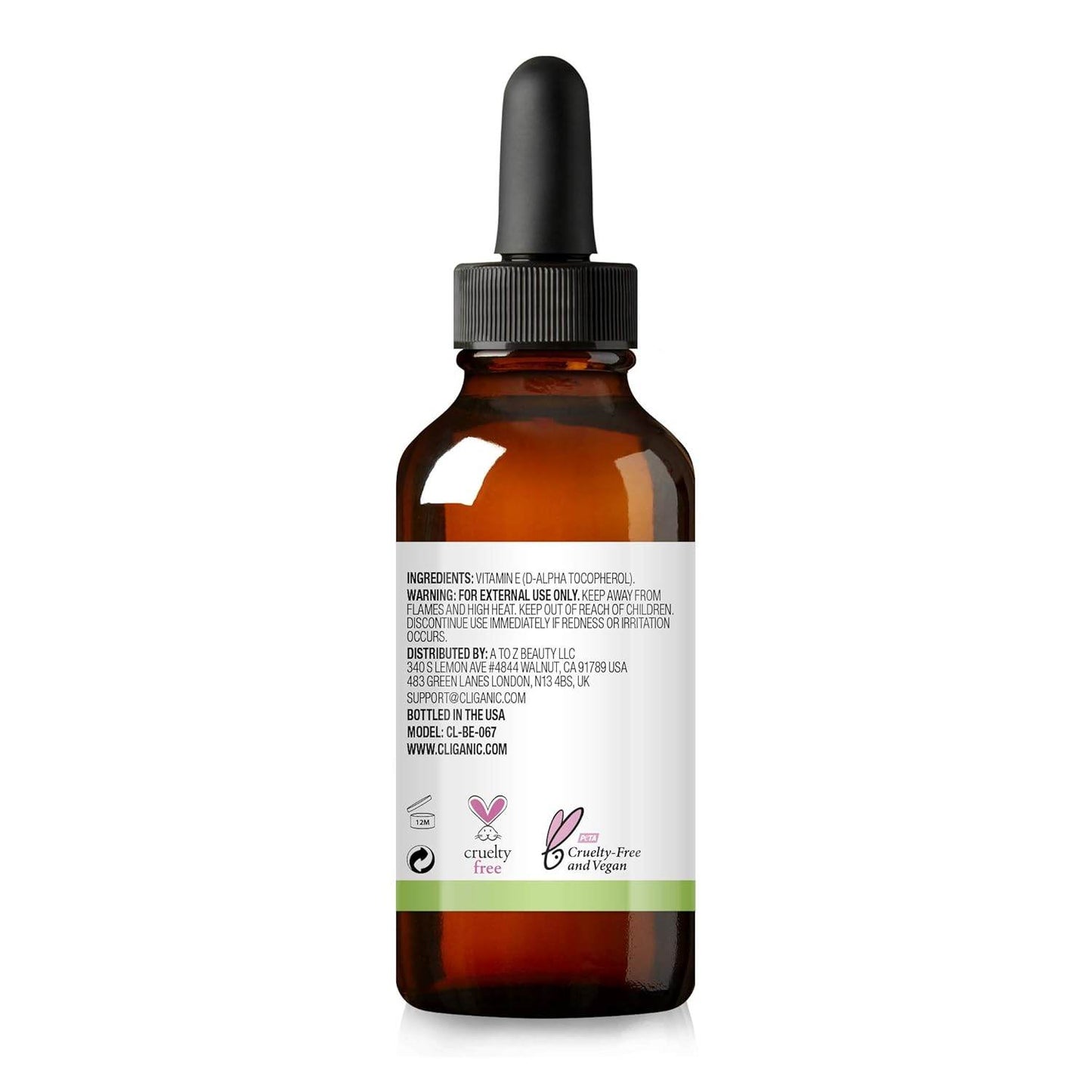 Cliganic 100% Pure Vitamin E Oil for Skin, Hair & Face - 30,000 IU, Non-GMO Verified | Natural D-Alpha Tocopherol - Concordia Style Boutique