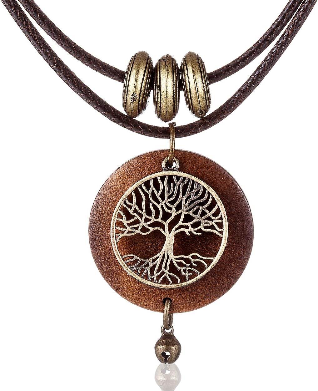 Wooden Choker Chunky Pendant Necklaces - Concordia Style Boutique