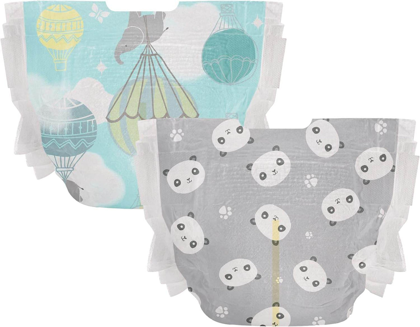 The Honest Company Clean Conscious Diapers | Plant-Based, Sustainable | Above It All + Pandas | Club Box, Size Newborn, 76 Count - Concordia Style Boutique