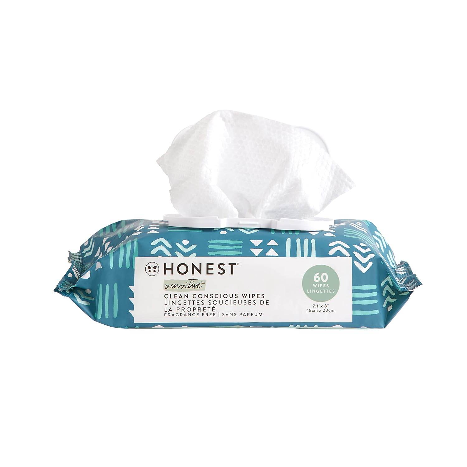 The Honest Company Clean Conscious Wipes | 99% Water, Compostable, Plant-Based, Baby Wipes | Hypoallergenic, EWG Verified | Geo Mood, 288 Count - Concordia Style Boutique