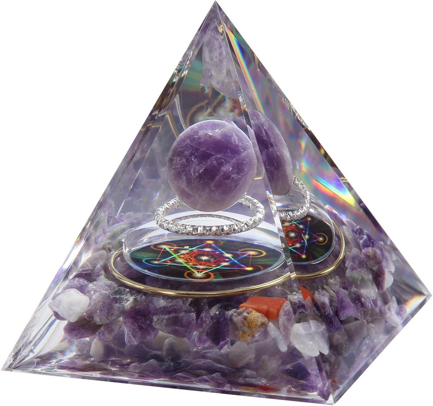 Orgone Pyramid for Positive Energy, Crystal Pyramid Orgonite Pyramid Protection - Concordia Style Boutique