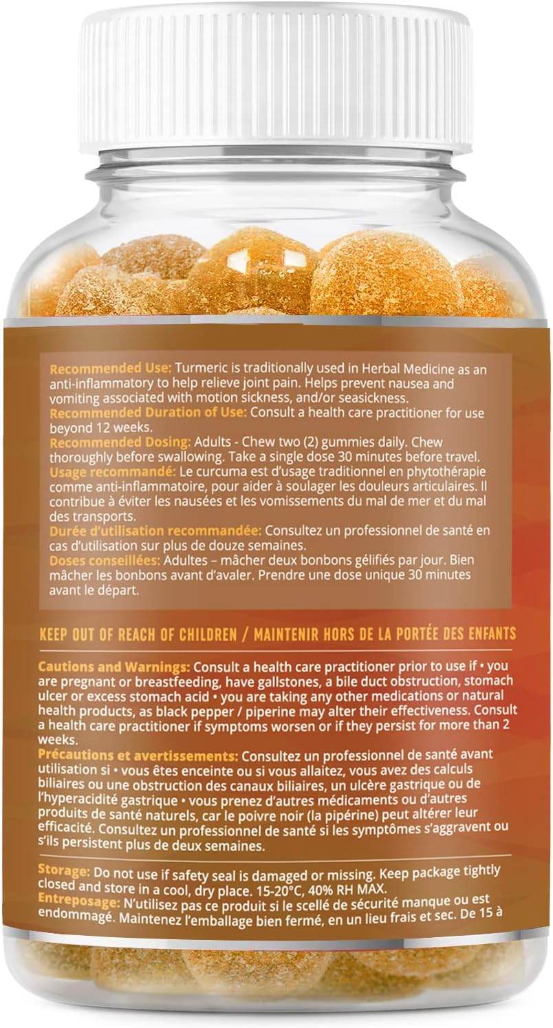 BeLive Turmeric Curcumin with Black Pepper & Ginger - 60 Gummies I Turmeric and Ginger Supplement for Immune Support, Healthy Skin, and Joint Health - Tropical Flavor - Concordia Style Boutique