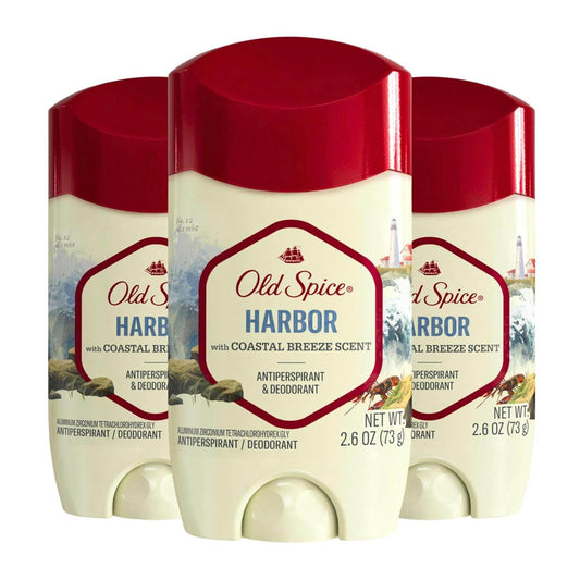 Old Spice Antiperspirant Deodorant for Men, Harbor Scent, 48 Hr Odor Protection, 2.6 oz (Pack of 3) - Concordia Style Boutique