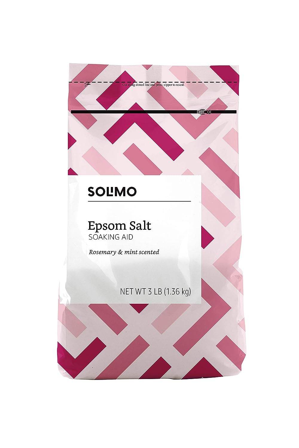 Amazon Brand - Solimo Epsom Salt Soaking Aid, Rosemary & Mint Scent, 3 Pound - Concordia Style Boutique