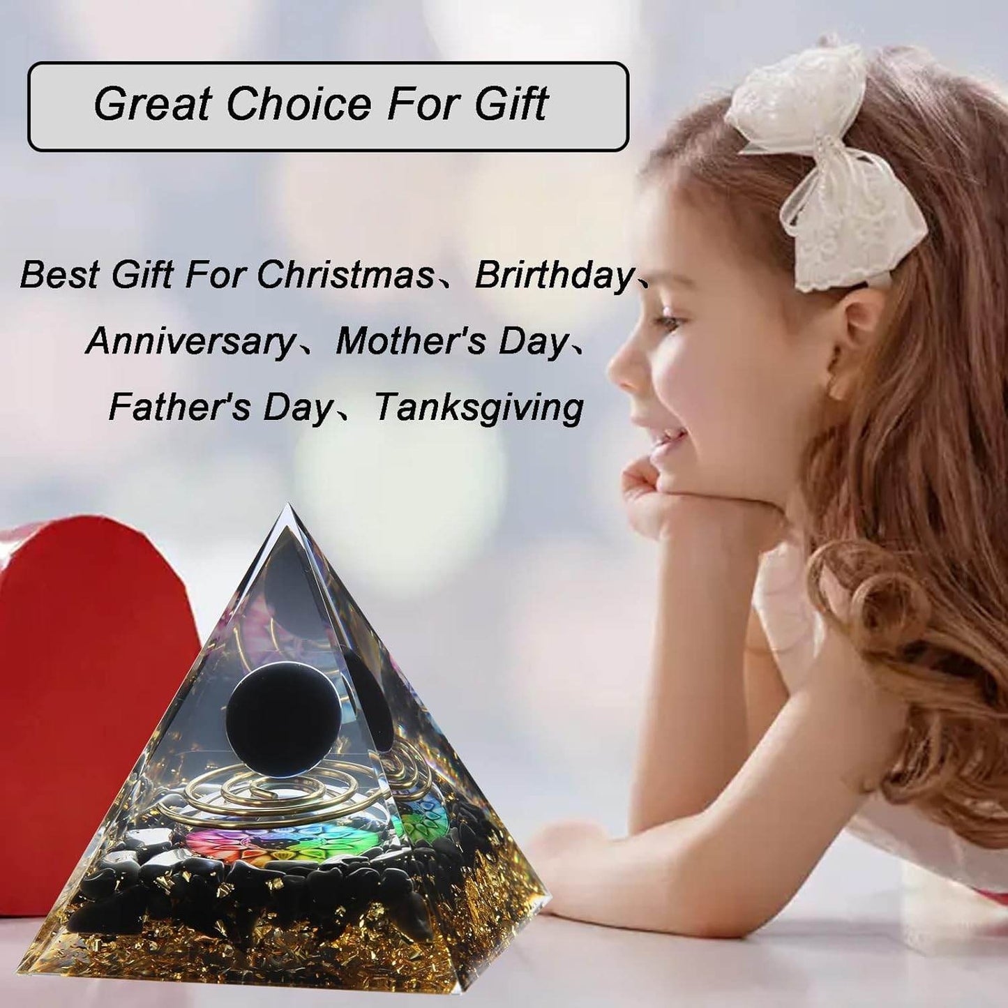 Orgone Pyramid for Positive Energy, Crystal Pyramid Orgonite Pyramid Protection - Concordia Style Boutique
