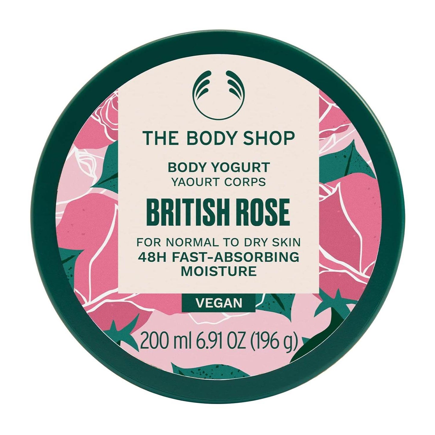 British Rose Body Yogurt – Instantly Absorbing Hydration from Head to Toe – For Normal to Dry Skin – Vegan – 6.91 oz - Concordia Style Boutique