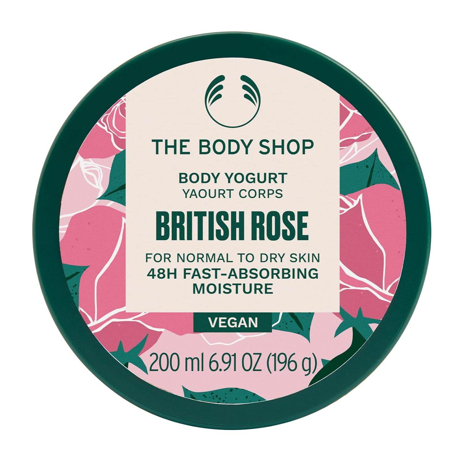 British Rose Body Yogurt – Instantly Absorbing Hydration from Head to Toe – For Normal to Dry Skin – Vegan – 6.91 oz - Concordia Style Boutique