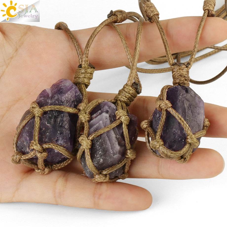 Natural Stone Rope Wrap Necklace - Concordia Style Boutique