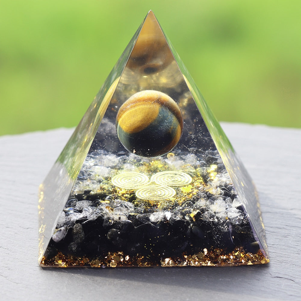 Orgonite Pyramid Chakra Decoration - Concordia Style Boutique