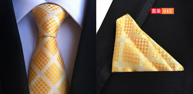 SOURCE Factory in Stock Supply Polyester Large Waist Flower Suit Tie Men's Pocket Square Suit