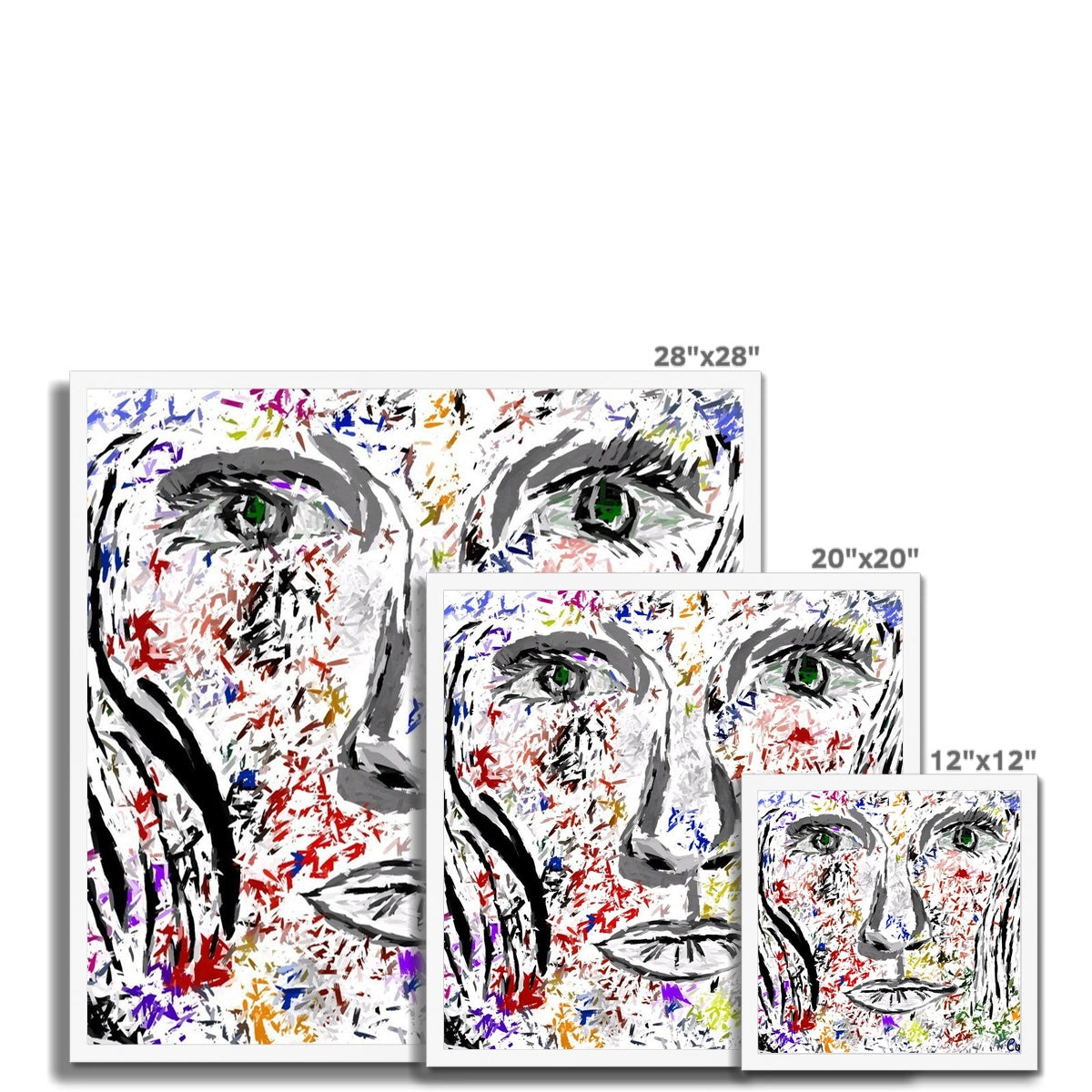 Woman in Color Framed Print