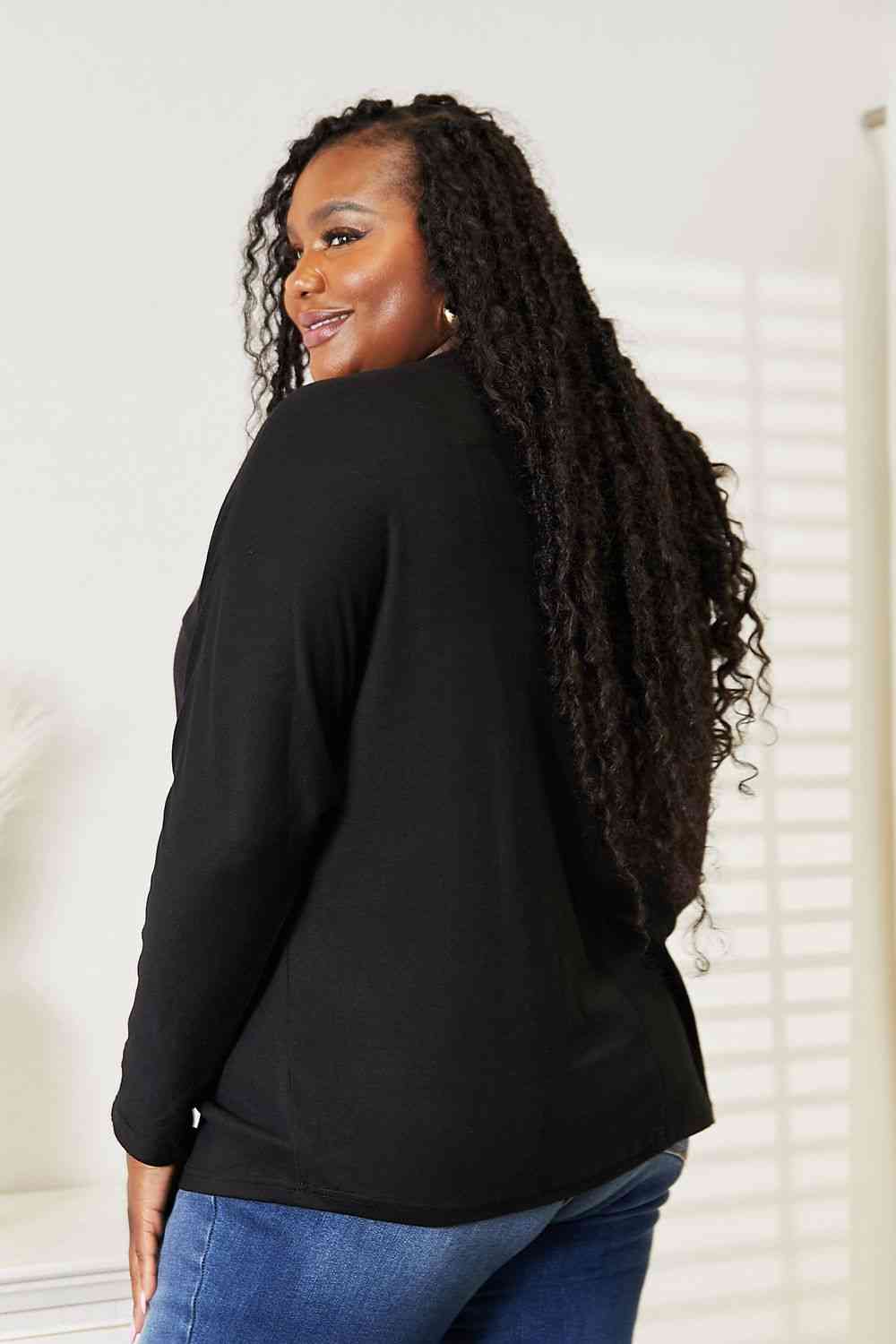 Double Take Seam Detail Round Neck Long Sleeve Top - Concordia Style Boutique