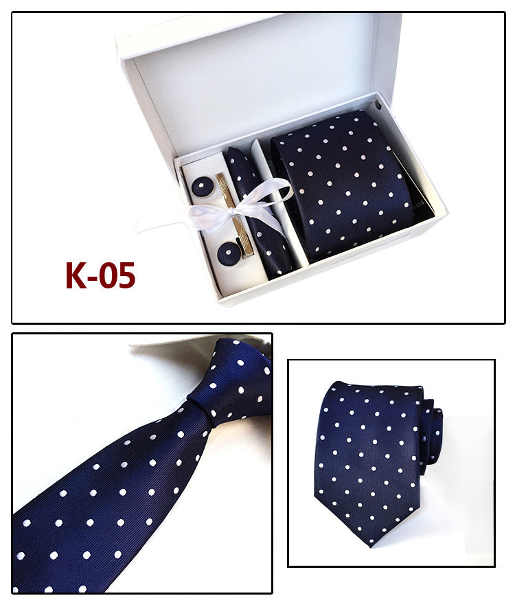 Factory Men's Tie Spot Gift Box 6 Pieces Set Team Necktie Business Formal Wear Tie